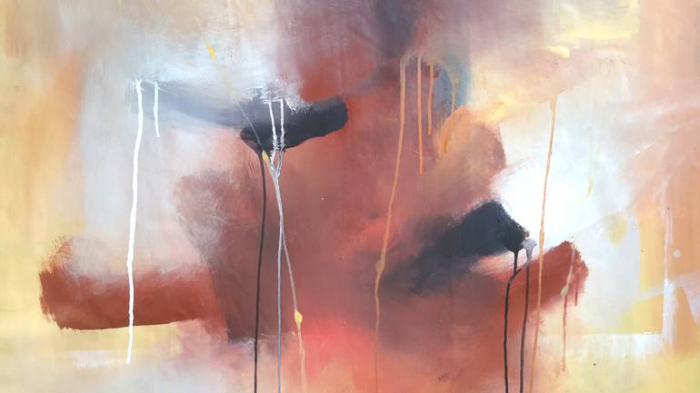Original Abstract Expressionism Abstract Painting by Rodrigue Semabia