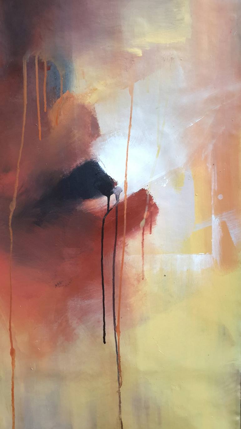 Original Abstract Expressionism Abstract Painting by Rodrigue Semabia