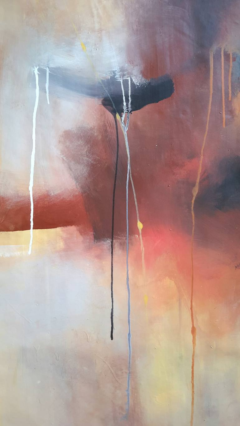 Original Abstract Expressionism Abstract Painting by Rodrigue Semabia