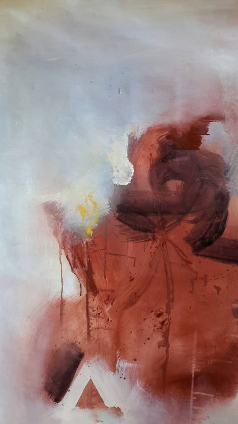 Original Abstract Expressionism Abstract Painting by Rodrigue Semabia