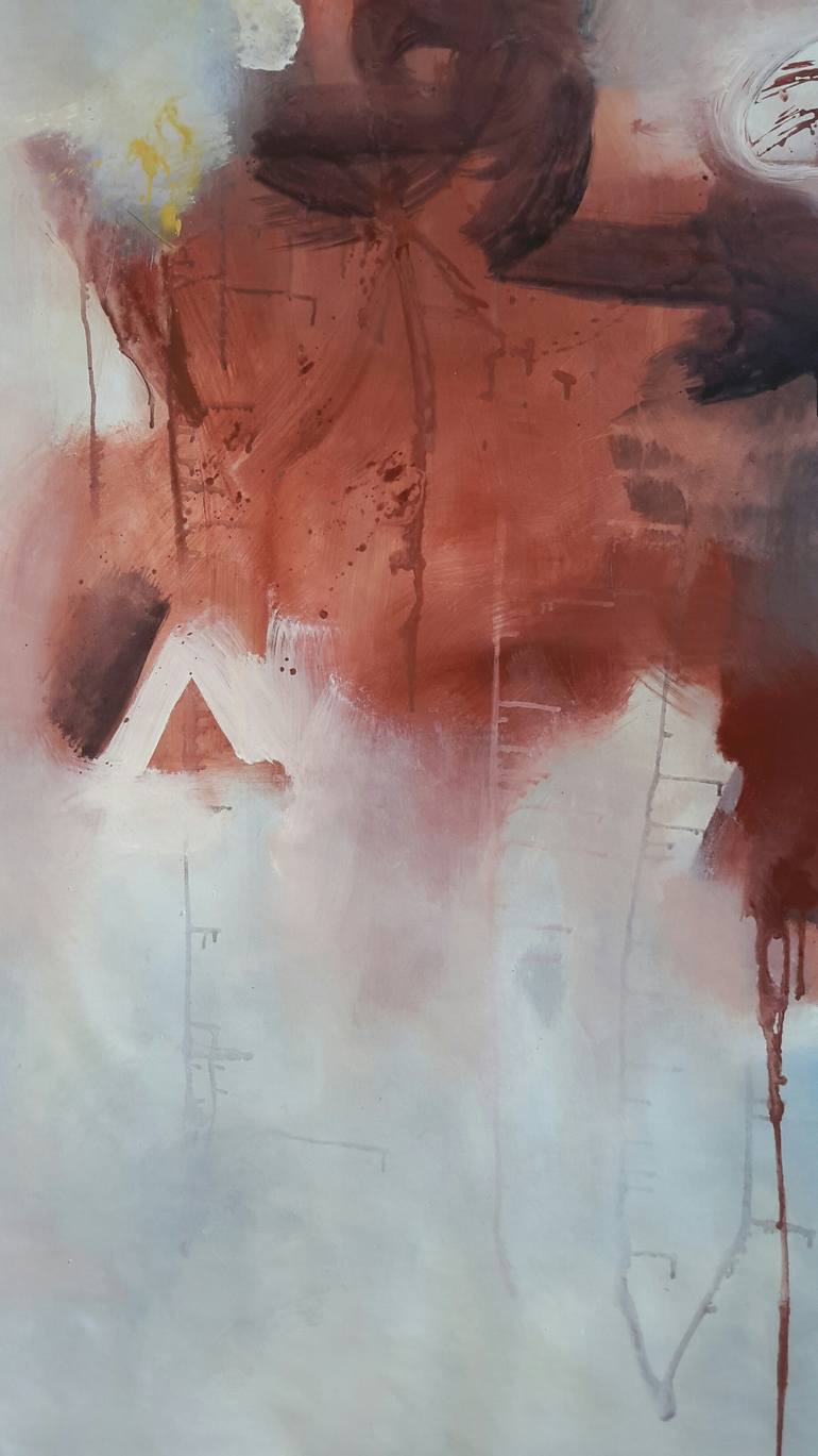 Original Abstract Expressionism Abstract Painting by Rodrigue Semabia