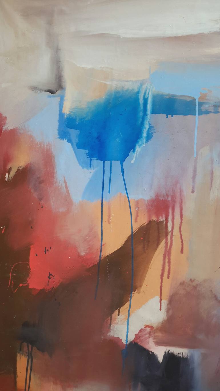 Original Abstract Expressionism Abstract Painting by Rodrigue Semabia