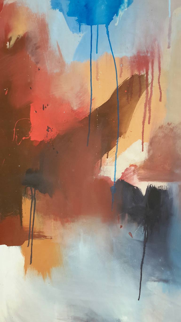 Original Abstract Expressionism Abstract Painting by Rodrigue Semabia