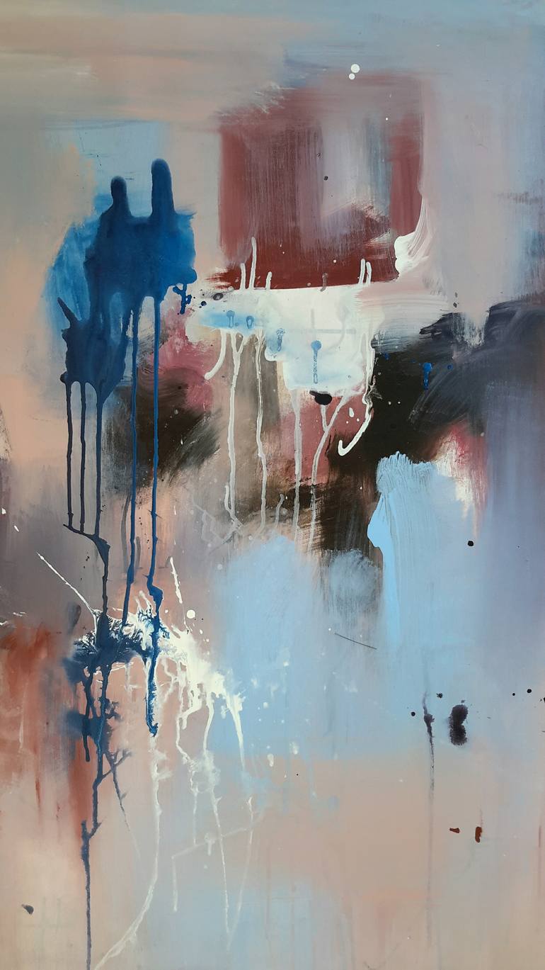 Original Abstract Expressionism Abstract Painting by Rodrigue Semabia