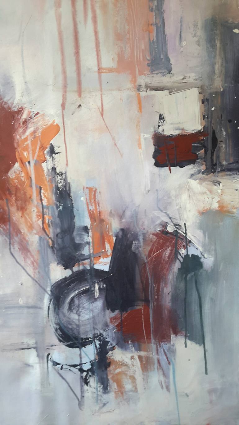 Original Abstract Expressionism Abstract Painting by Rodrigue Semabia