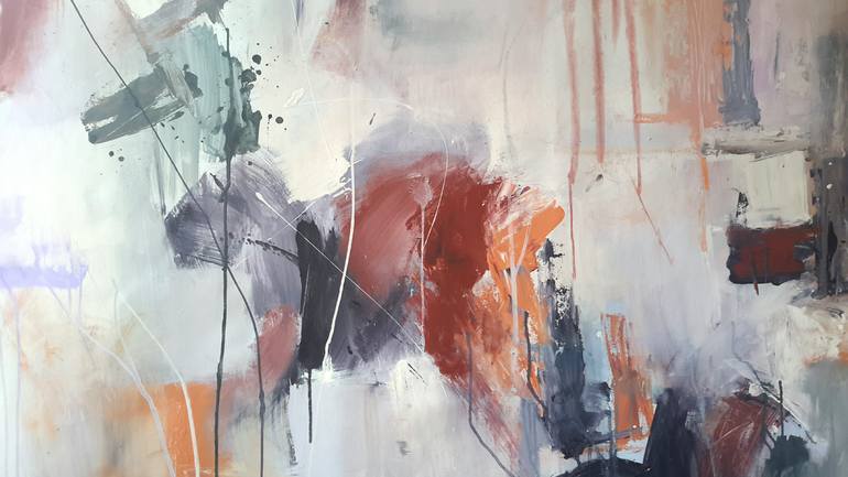 Original Abstract Expressionism Abstract Painting by Rodrigue Semabia