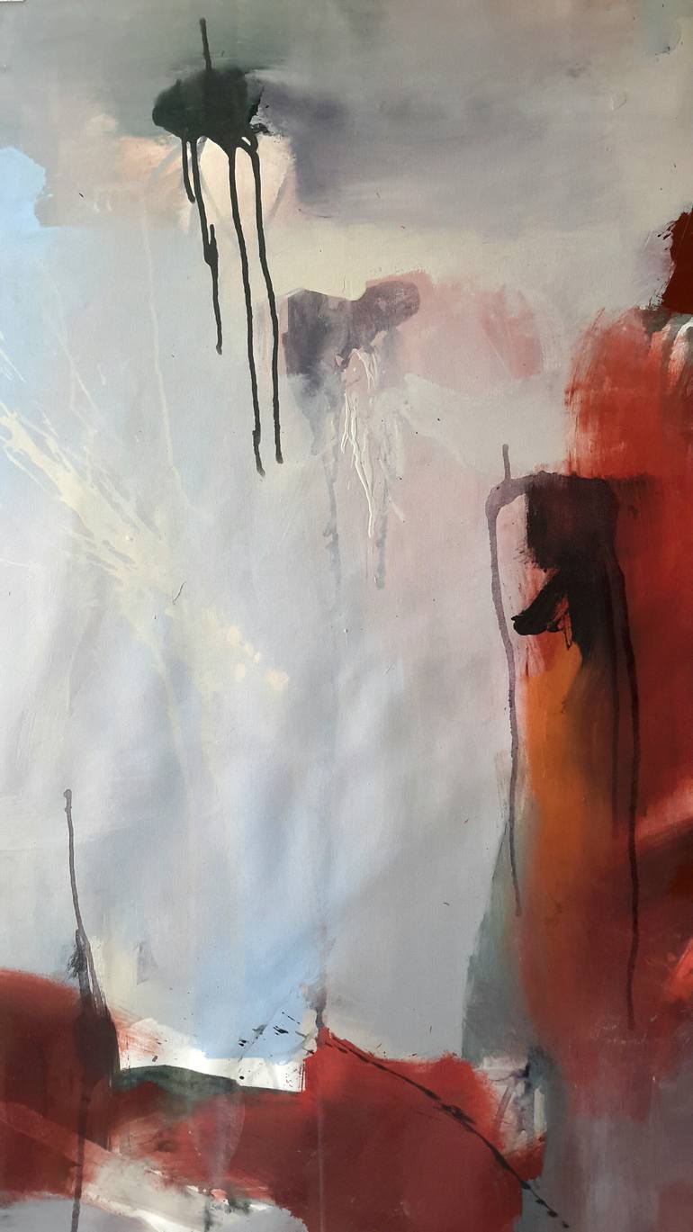 Original Abstract Expressionism Abstract Painting by Rodrigue Semabia