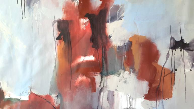 Original Abstract Expressionism Abstract Painting by Rodrigue Semabia