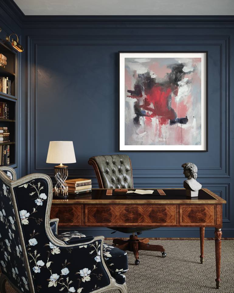 Original Abstract Expressionism Abstract Painting by Rodrigue Semabia