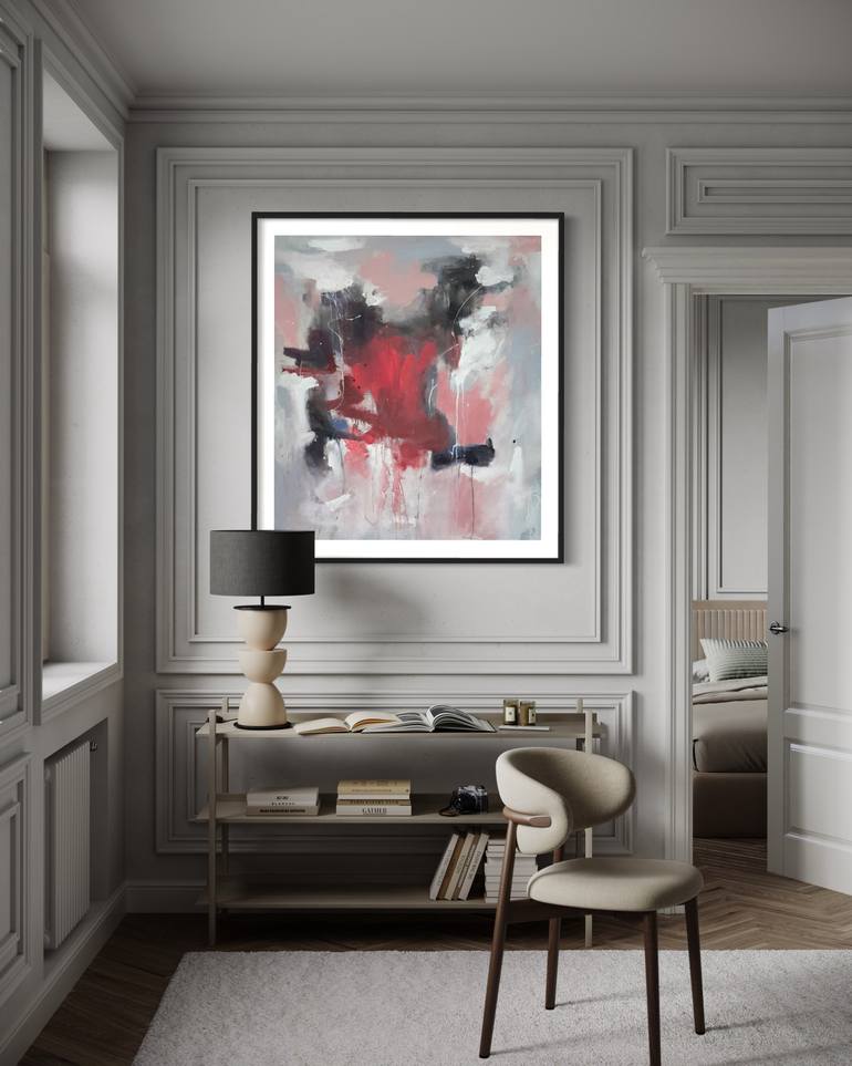 Original Abstract Expressionism Abstract Painting by Rodrigue Semabia