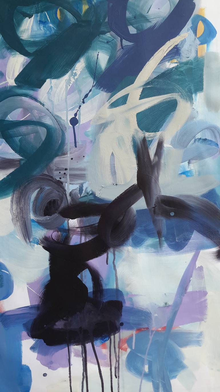 Original Abstract Expressionism Humor Painting by Rodrigue Semabia