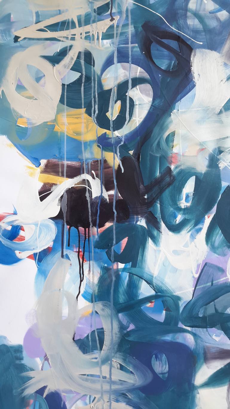 Original Abstract Expressionism Humor Painting by Rodrigue Semabia