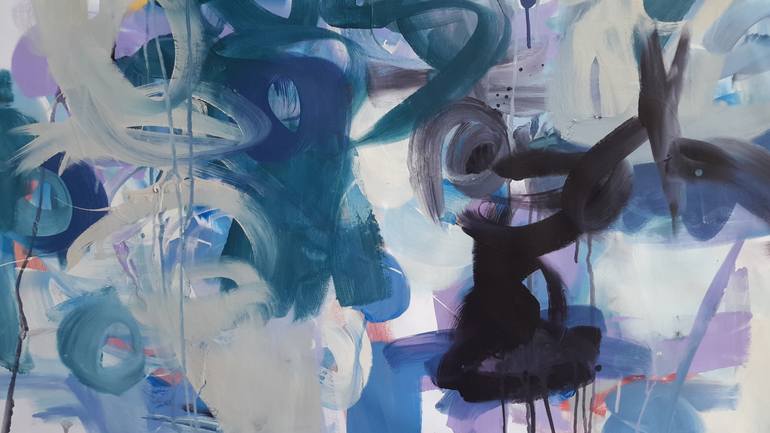 Original Abstract Expressionism Humor Painting by Rodrigue Semabia