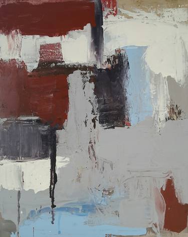 Original Abstract Expressionism Architecture Paintings by Rodrigue Semabia