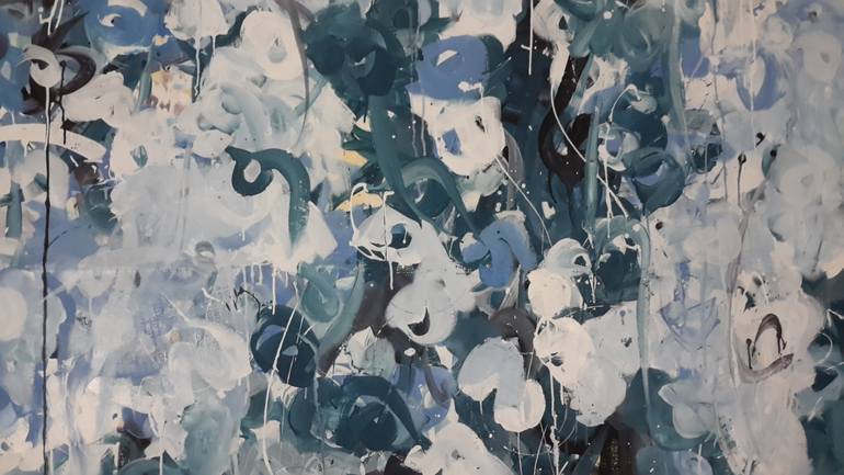 Original Abstract Expressionism Abstract Painting by Rodrigue Semabia