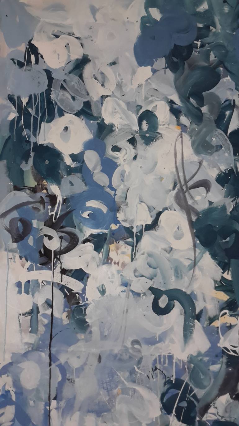 Original Abstract Expressionism Abstract Painting by Rodrigue Semabia
