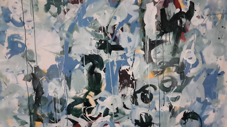 Original Abstract Expressionism Abstract Painting by Rodrigue Semabia