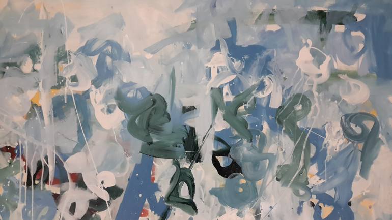 Original Abstract Expressionism Abstract Painting by Rodrigue Semabia