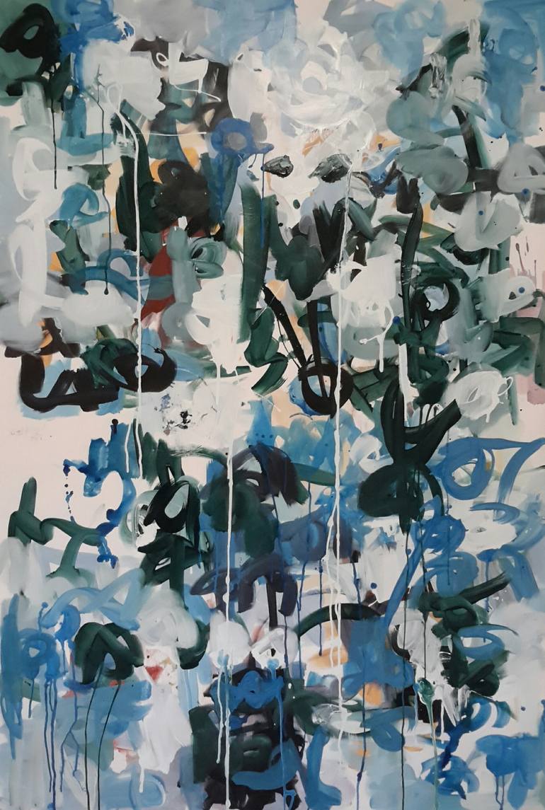 Original Abstract Expressionism Abstract Paintings by Rodrigue Semabia