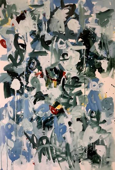 Original Abstract Expressionism Abstract Paintings by Rodrigue Semabia