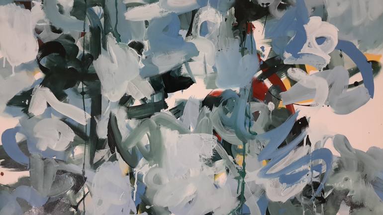 Original Abstract Expressionism Abstract Painting by Rodrigue Semabia