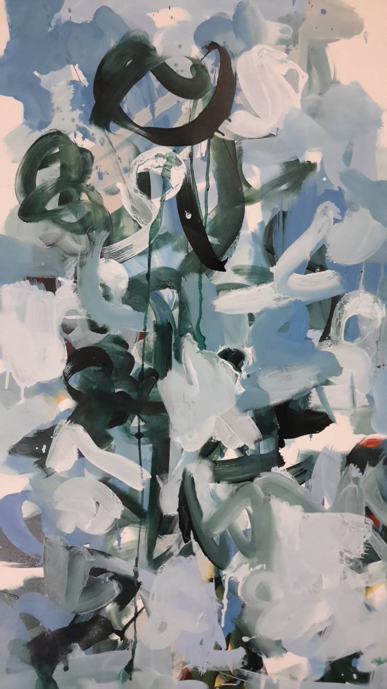 Original Abstract Expressionism Abstract Painting by Rodrigue Semabia