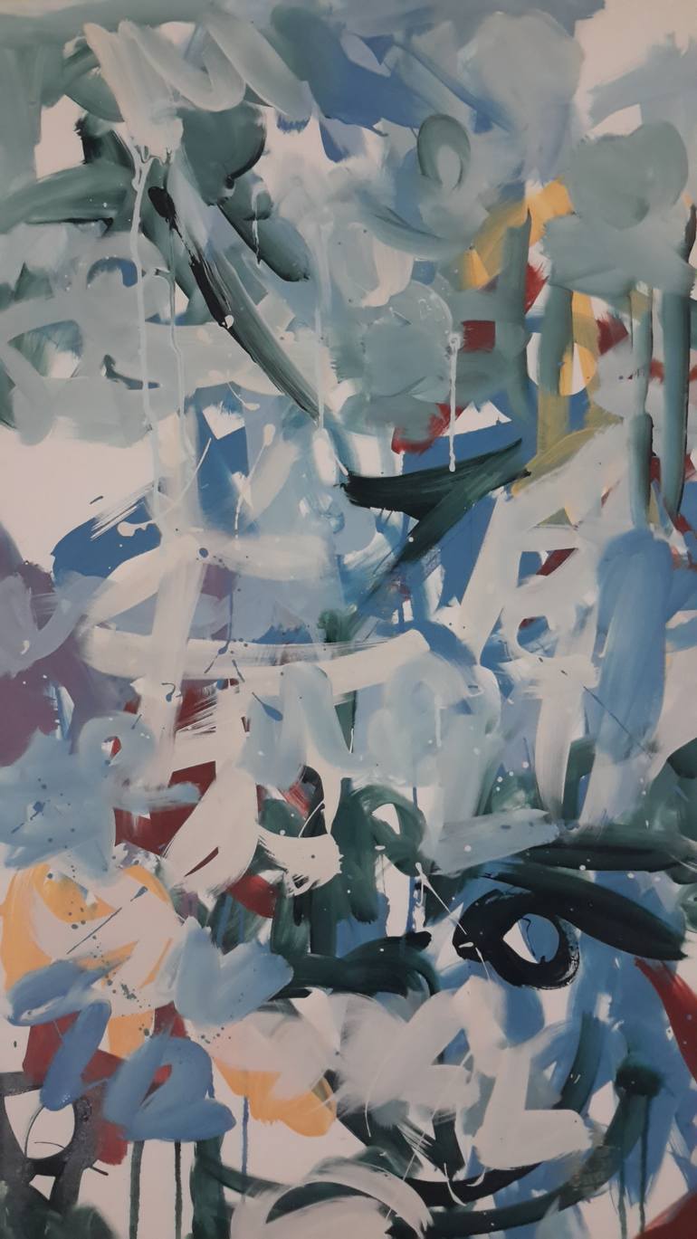 Original Abstract Expressionism Abstract Painting by Rodrigue Semabia