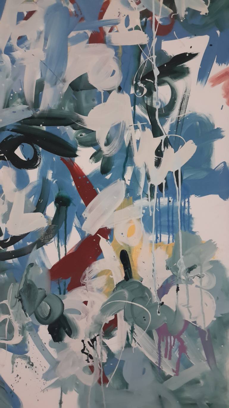 Original Abstract Expressionism Abstract Painting by Rodrigue Semabia