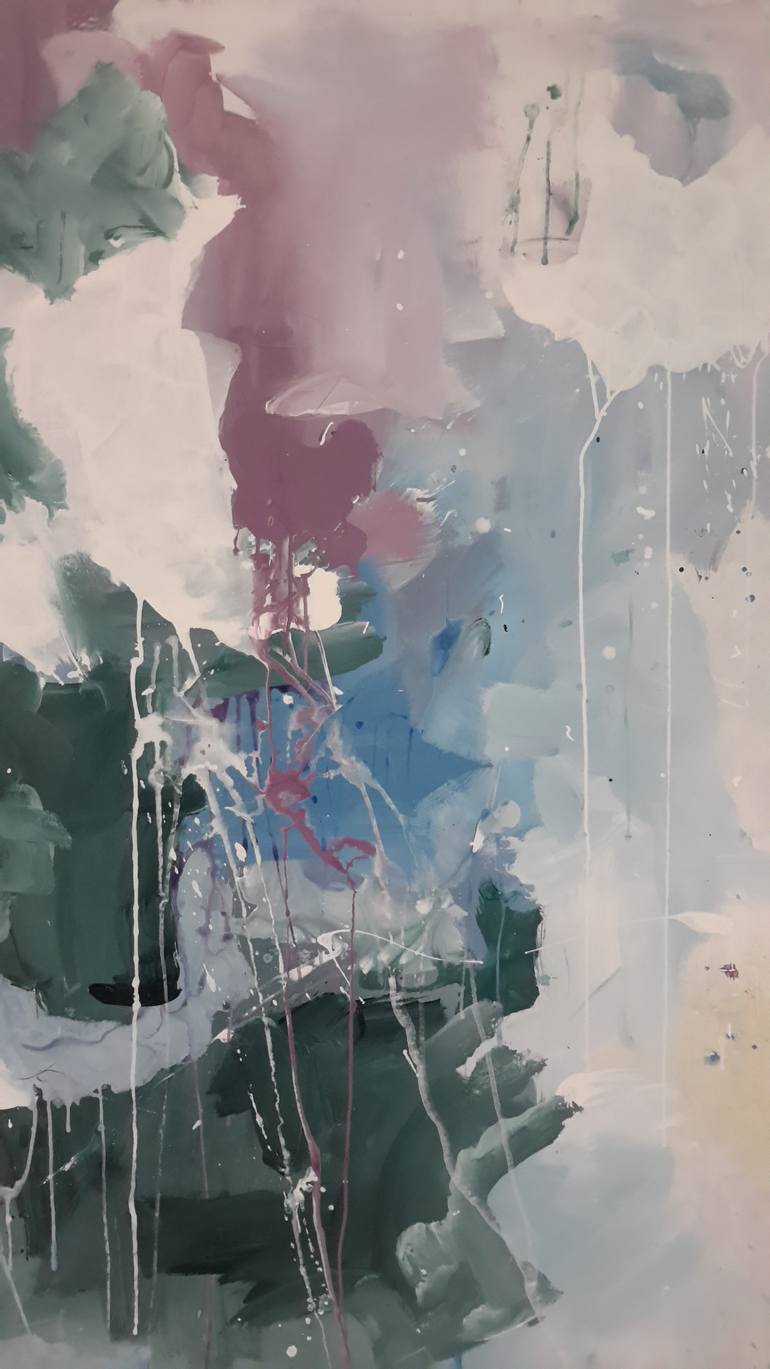 Original Abstract Expressionism Abstract Painting by Rodrigue Semabia