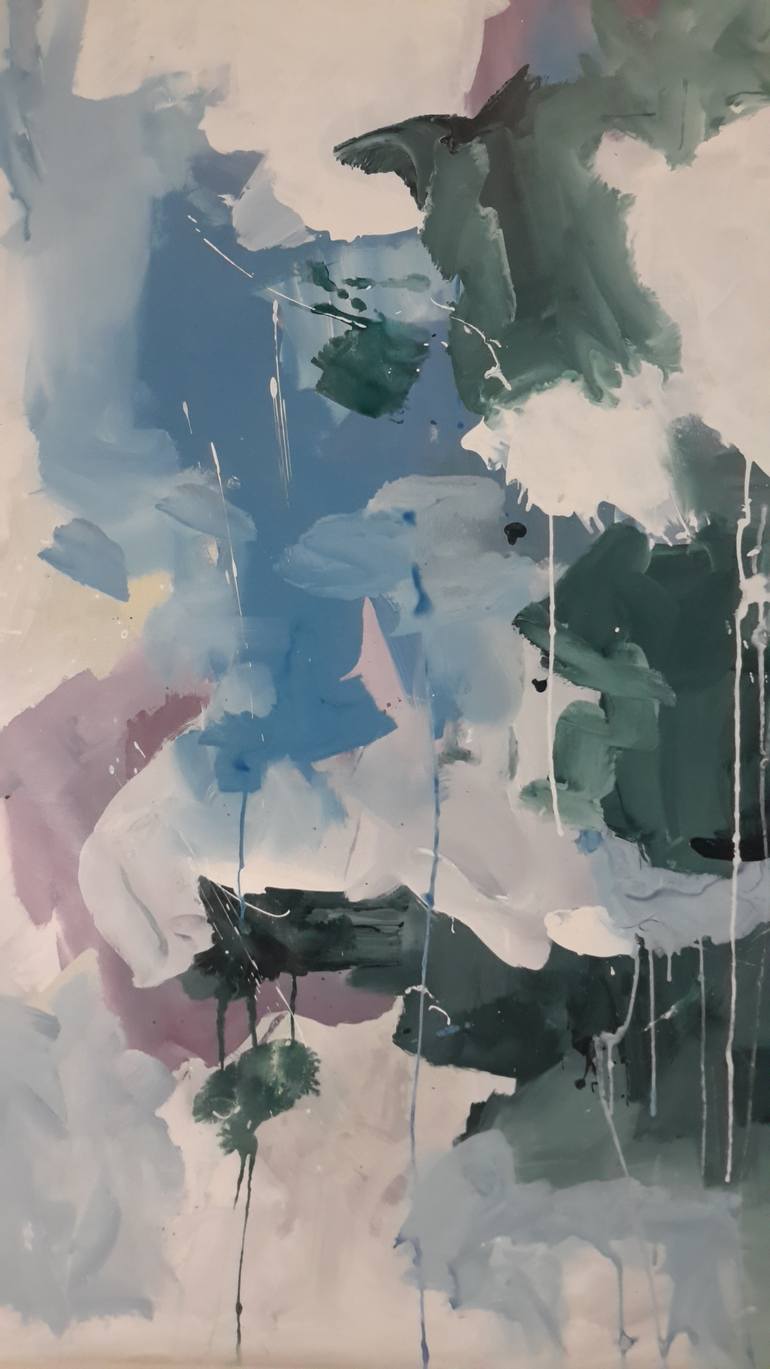 Original Abstract Expressionism Abstract Painting by Rodrigue Semabia