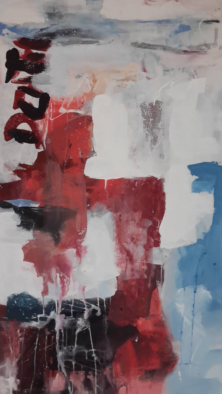 Original Abstract Expressionism Abstract Painting by Rodrigue Semabia