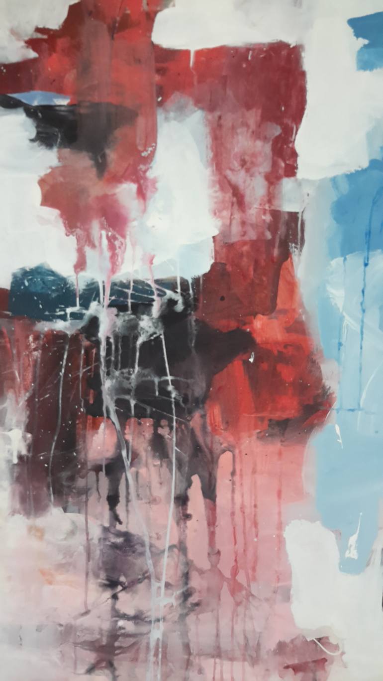 Original Abstract Expressionism Abstract Painting by Rodrigue Semabia