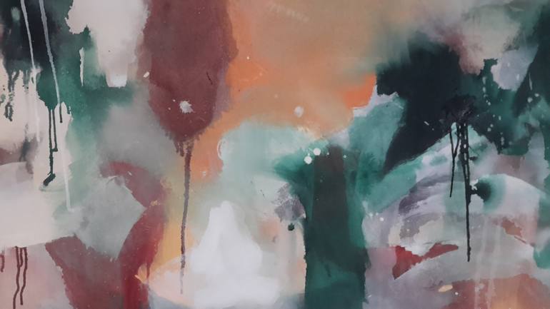 Original Abstract Expressionism Abstract Painting by Rodrigue Semabia