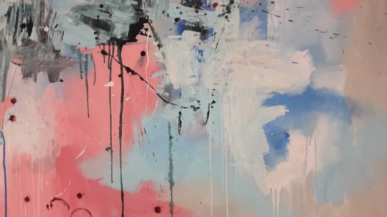 Original Abstract Expressionism Abstract Painting by Rodrigue Semabia