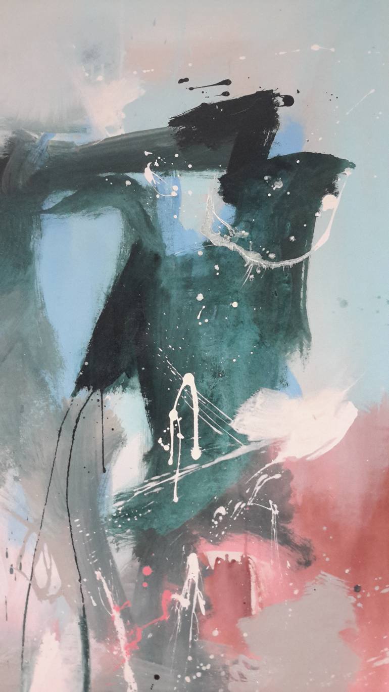 Original Abstract Expressionism Abstract Painting by Rodrigue Semabia