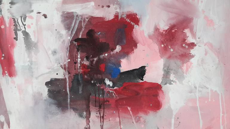 Original Abstract Expressionism Abstract Painting by Rodrigue Semabia