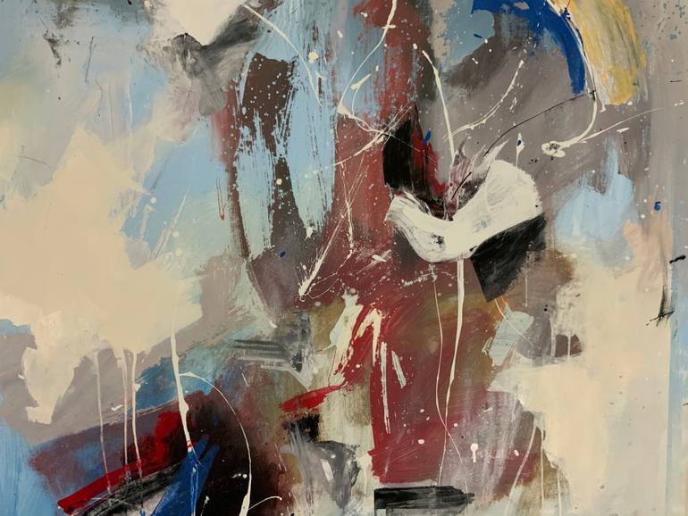 Original Abstract Expressionism Abstract Painting by Rodrigue Semabia