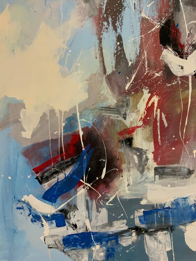 Original Abstract Expressionism Abstract Painting by Rodrigue Semabia