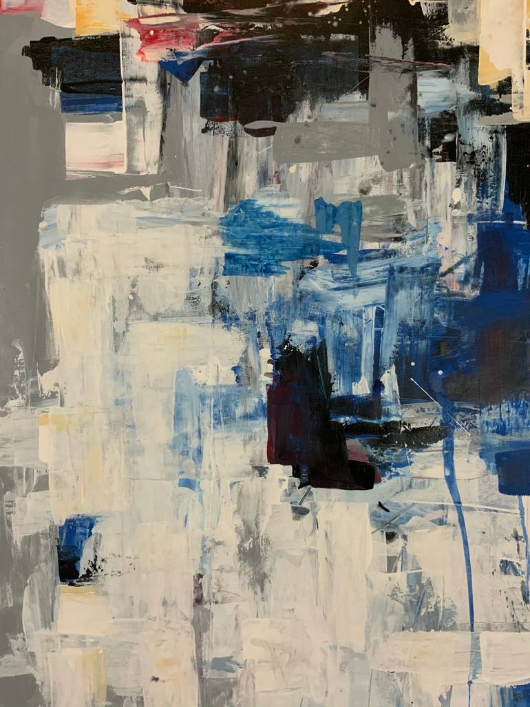 Original Abstract Expressionism Abstract Painting by Rodrigue Semabia