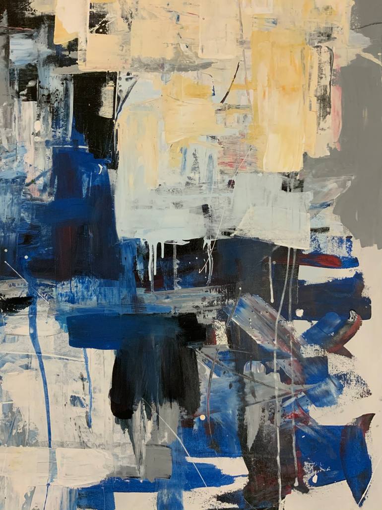 Original Abstract Expressionism Abstract Painting by Rodrigue Semabia