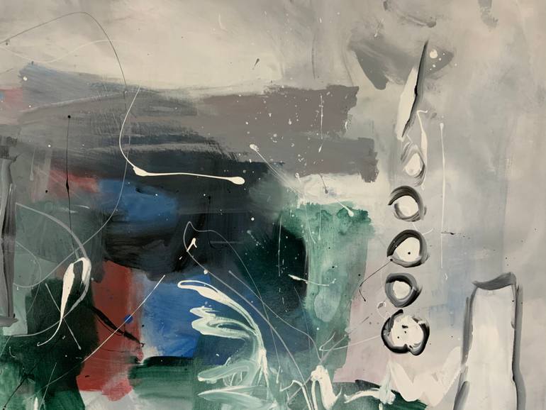 Original Abstract Expressionism Abstract Painting by Rodrigue Semabia