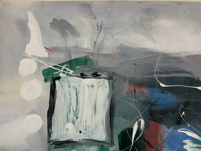 Original Abstract Expressionism Abstract Painting by Rodrigue Semabia