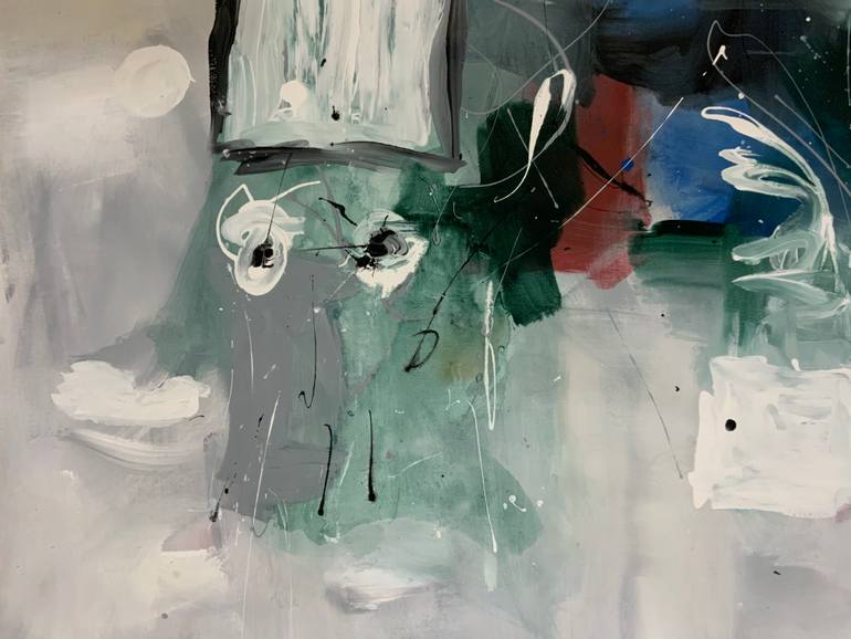 Original Abstract Expressionism Abstract Painting by Rodrigue Semabia