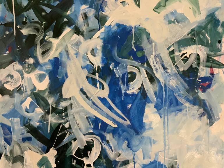 Original Abstract Expressionism Abstract Painting by Rodrigue Semabia