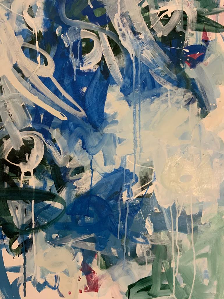 Original Abstract Expressionism Abstract Painting by Rodrigue Semabia
