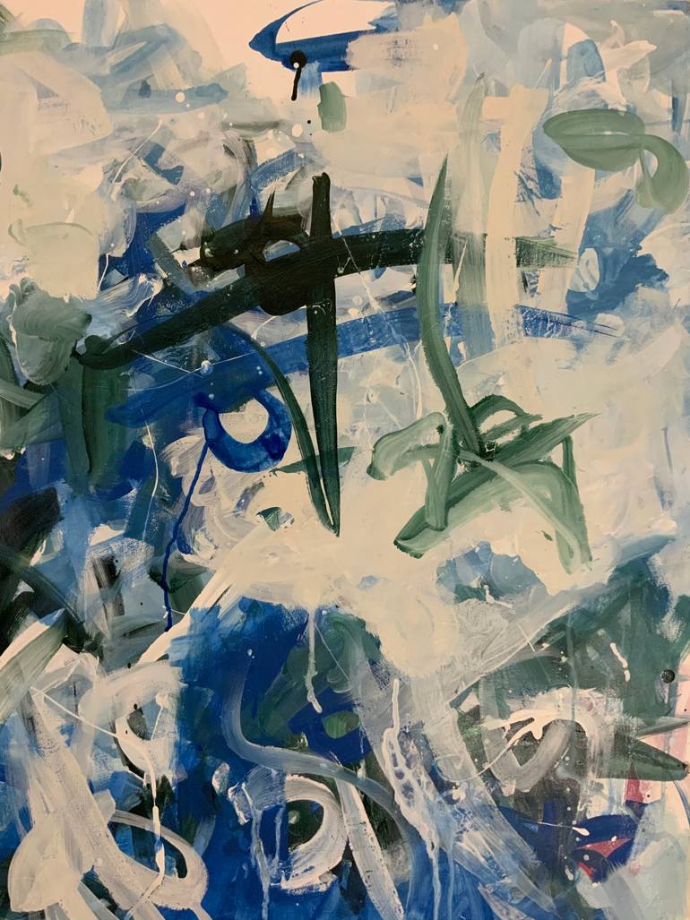 Original Abstract Expressionism Abstract Painting by Rodrigue Semabia