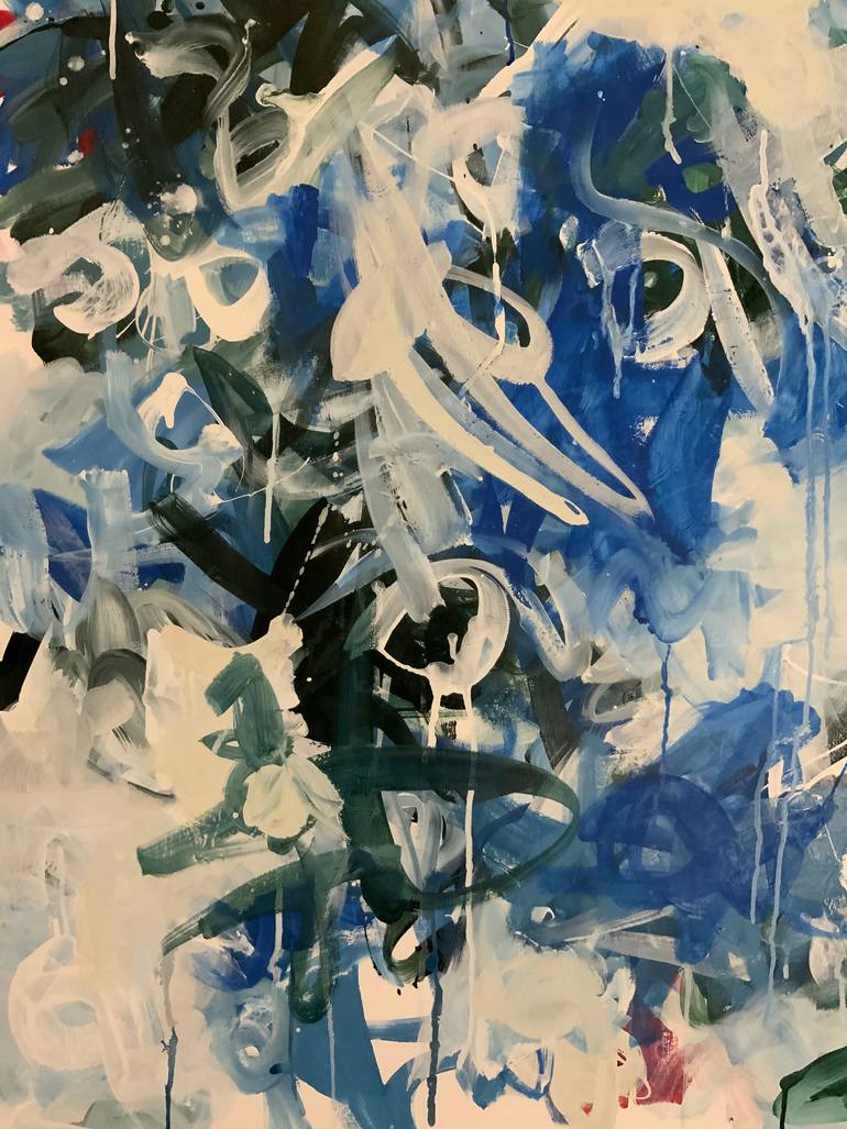 Original Abstract Expressionism Abstract Painting by Rodrigue Semabia