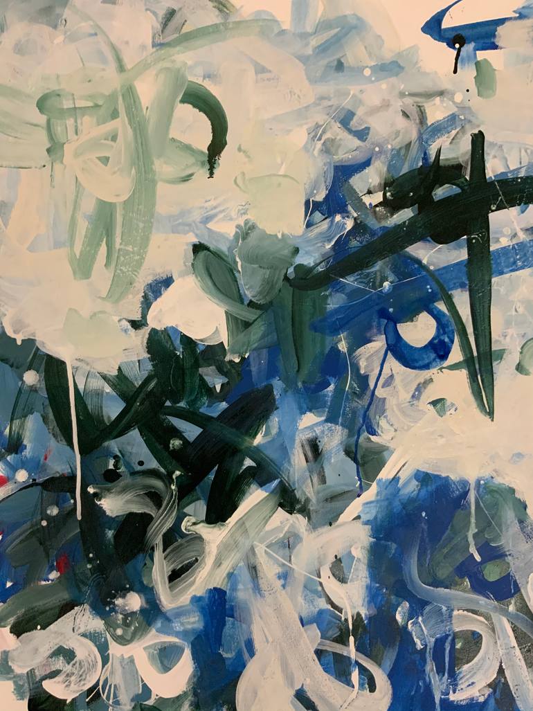 Original Abstract Expressionism Abstract Painting by Rodrigue Semabia