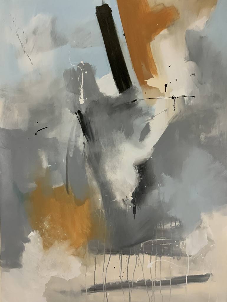 Original Abstract Expressionism Abstract Paintings by Rodrigue Semabia