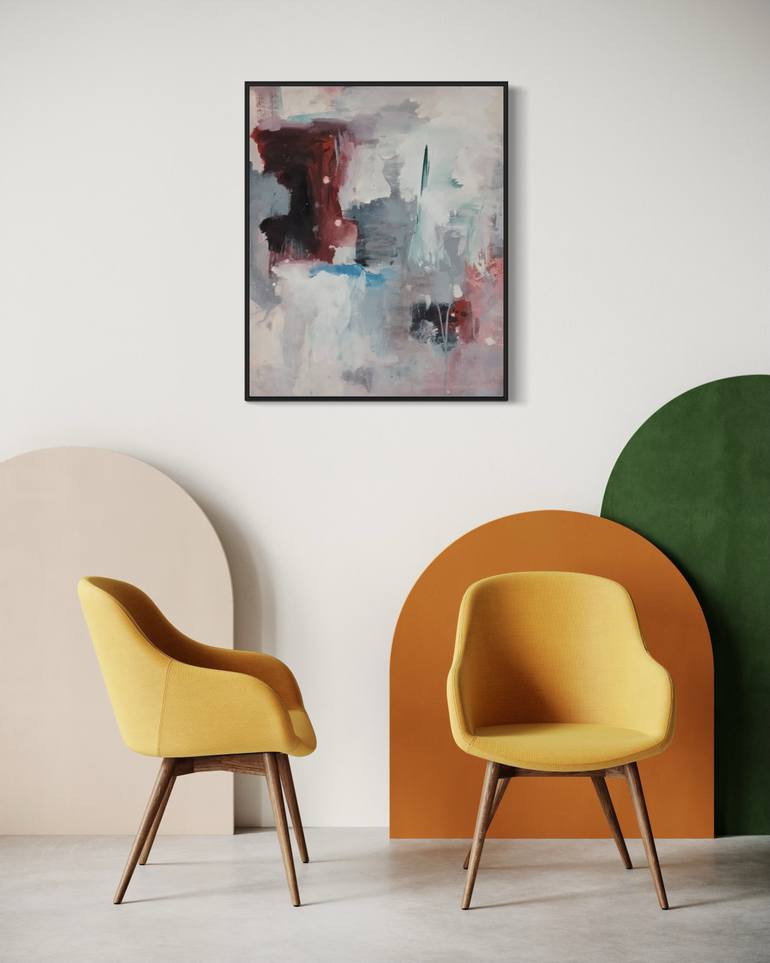 Original Abstract Expressionism Abstract Painting by Rodrigue Semabia